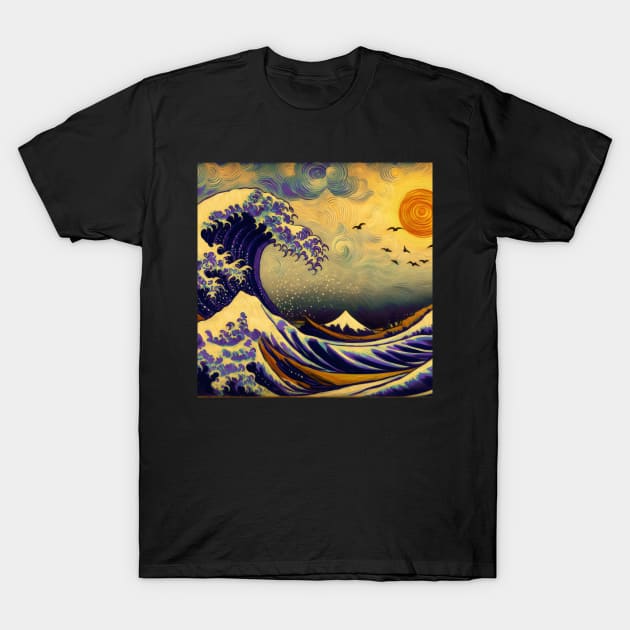 The Great Wave Off Kanagawa T-Shirt by Emma Creation